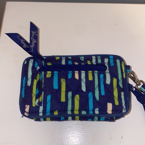 Vera Bradley wallet- Navy, green, and blue - Picture 2 of 3